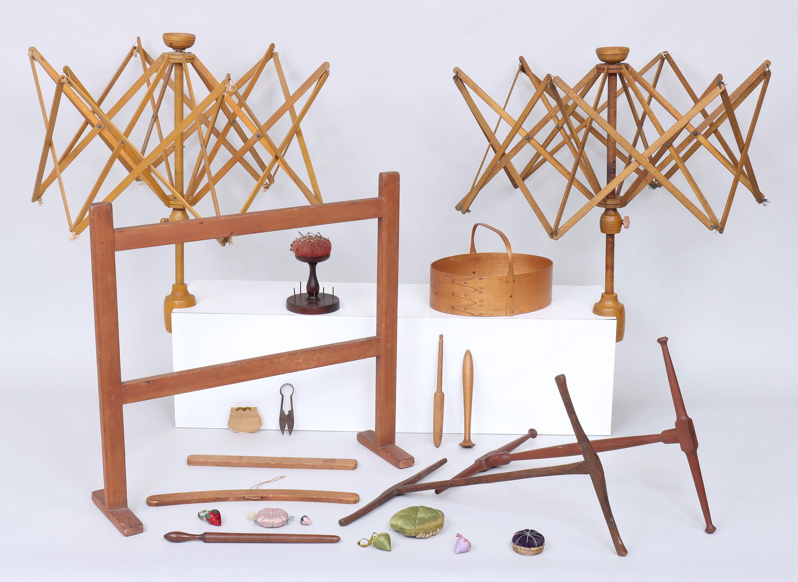 Group of (10) Shaker Wood Sewing Items (1 of 13)