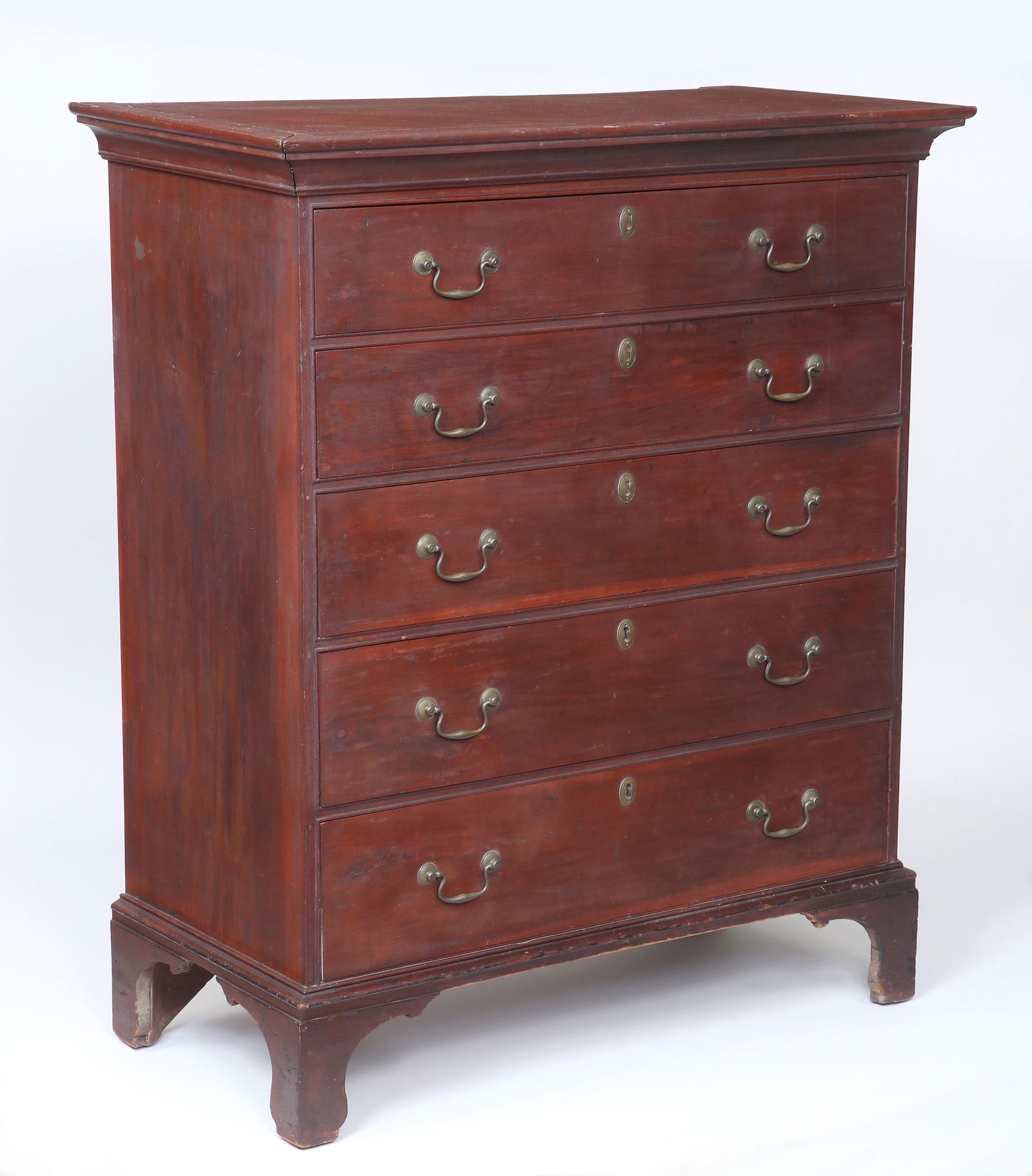 New England Chippendale Cherry Chest (1 of 13)