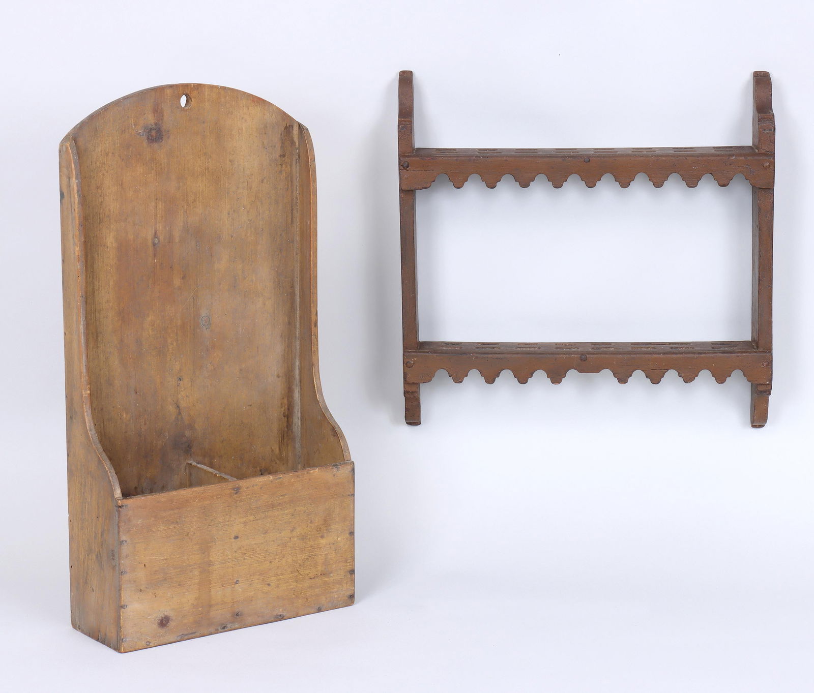 Group of (2) American Painted Wall Shelves (1 of 10)