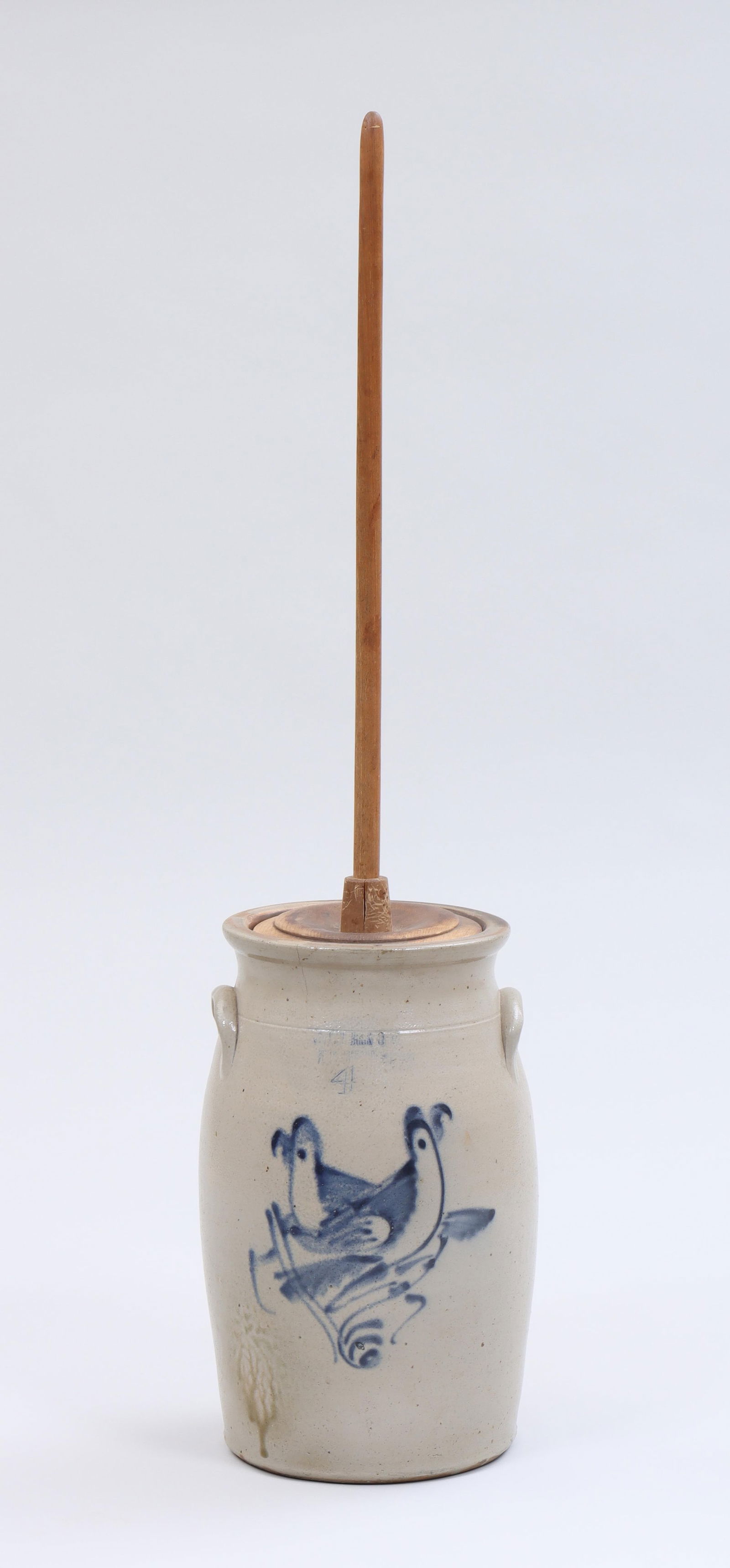 19th Century American Stoneware 4-Gallon Churn (1 of 7)