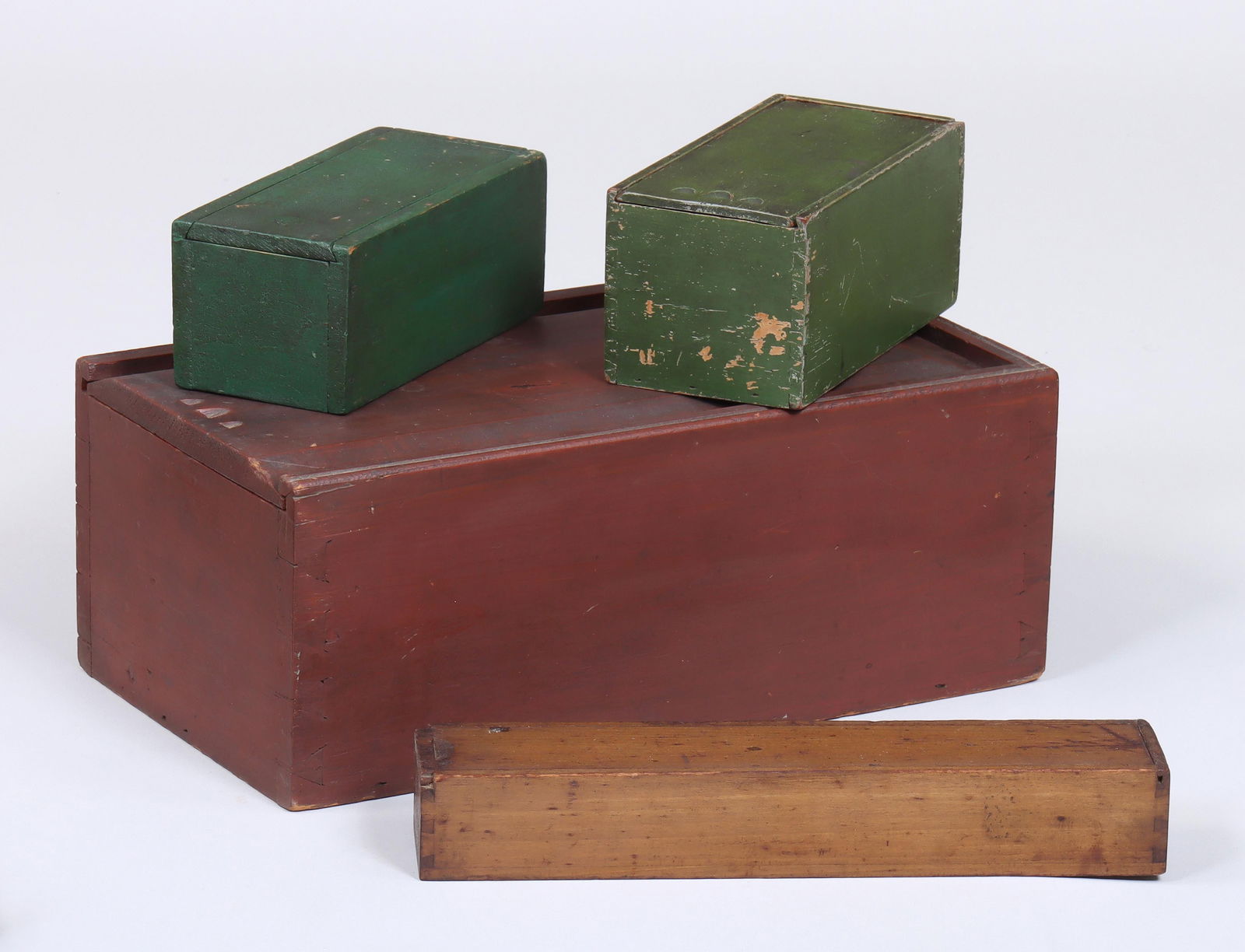 Group of (4) 19th Century American Slide-Top Candle Boxes (1 of 10)