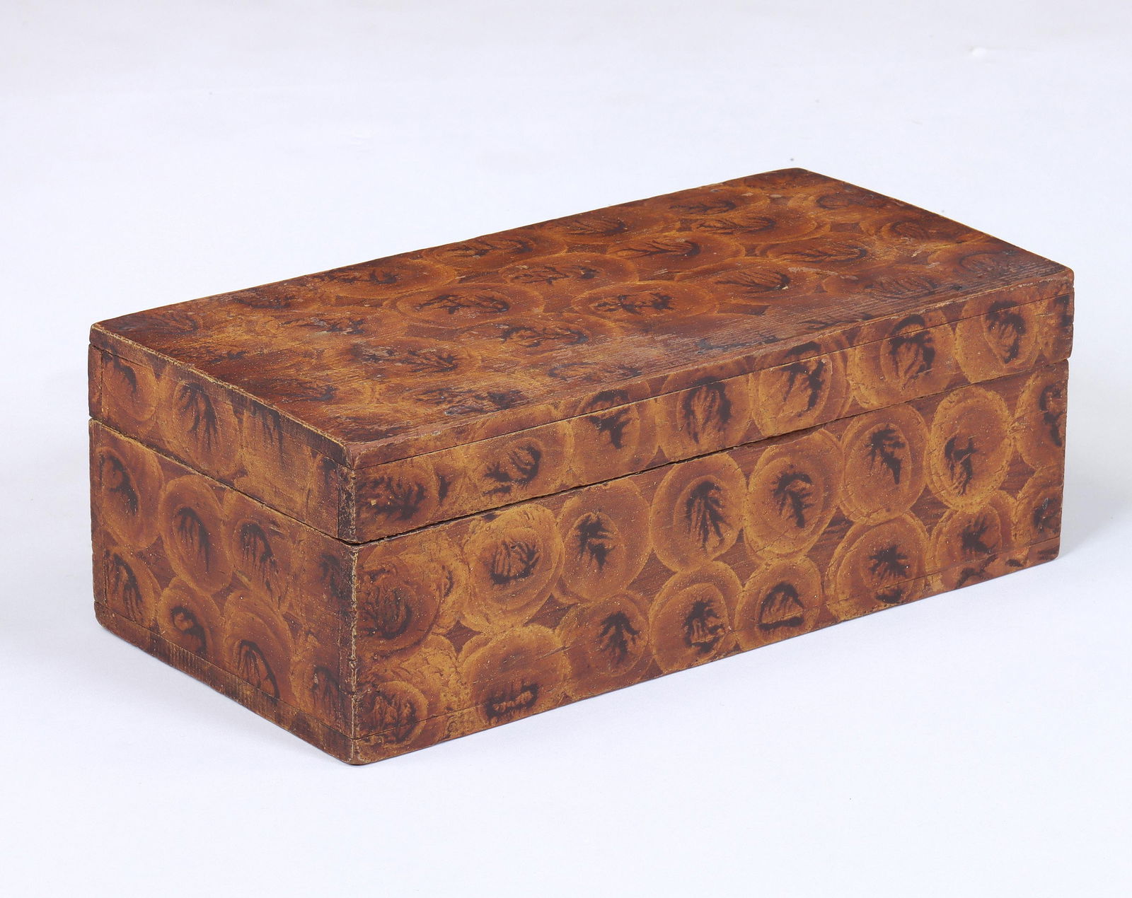 19th Century American Sponge-Painted Wood Box (1 of 7)