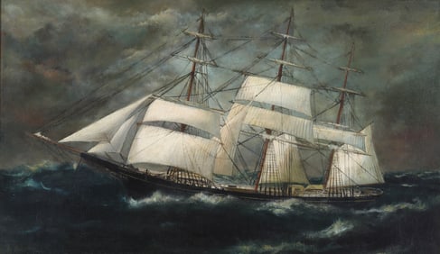 William Stubbs (American 1842-1909), Clipper Ship "Landseer"