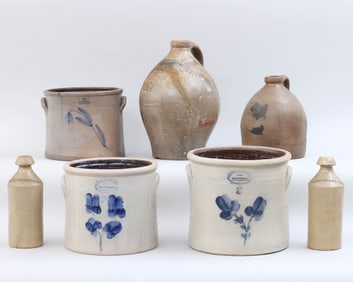 Collection of (7) Long Island Stoneware