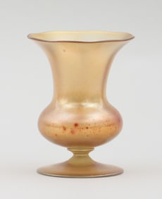 Tiffany Studios Favrile Glass Footed Vase