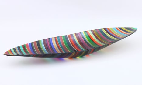 Large Glass "Canoe" Centerpiece Bowl