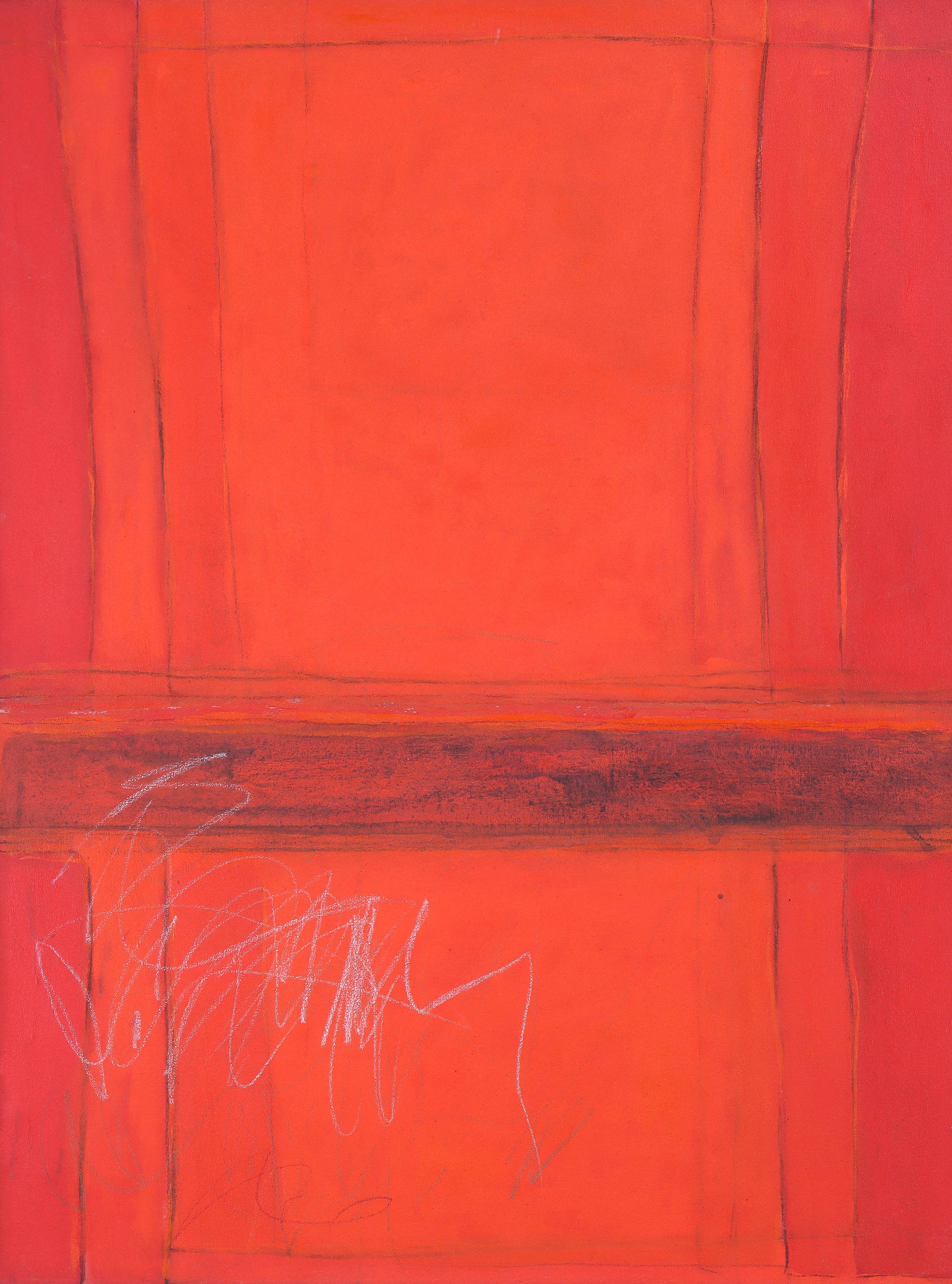 Ginette Heuman (American 1924-1998), "Goombay", 1980: Ginette Heuman American, 1924-1998 "Goombay", 1980 acrylic on canvas signed, titled and dated on canvas verso, Andre Zarre Gallery label on strainer verso. Canvas 48 x 36 in. (121.9 x 91.4 c