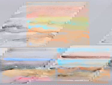 Mary Abbott (American 1921-2019), (3) Abstract Seascapes