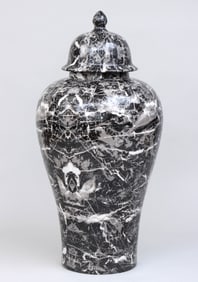 Monumental Ceramic Covered Urn