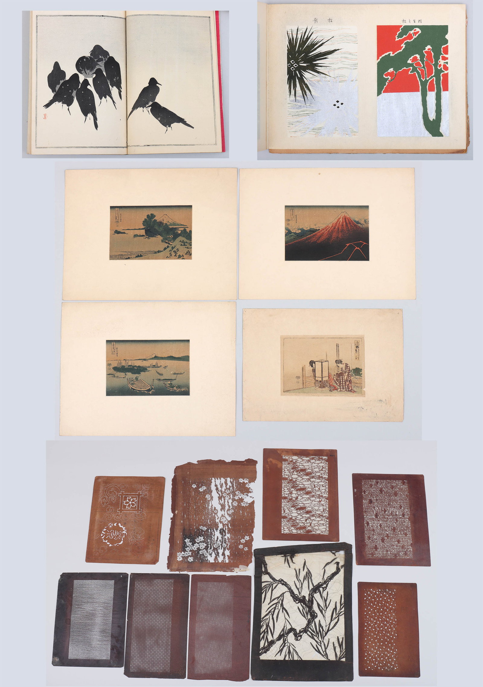 Japonisme Study Collection of Ada Howe Kent (American, 1858-1942): Japonisme Study Collection of Ada Howe Kent (American, 1858-1942), late 19th/early 20th century total of (51) items, to include: (16) Japanese woodblock prints, most on Japan paper, comprising (2) by 
