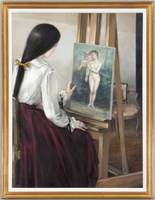 Sieur Tzen (Taiwanese b. 1944), Artist at Easel, 1994, oil on canvas