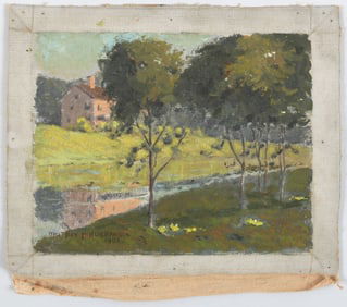 Whitney Myron Hubbard (American, Long Island 1875-1965), Landscape with House