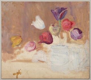 Julia M. Wickham (American, 1866-1952), Unfinished Still Life with Flowers