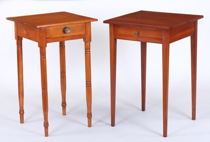 Group of (2) 19th Century American Country One-Drawer Stands