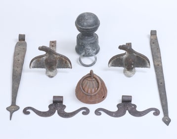Group of (8) Iron Architectural Items