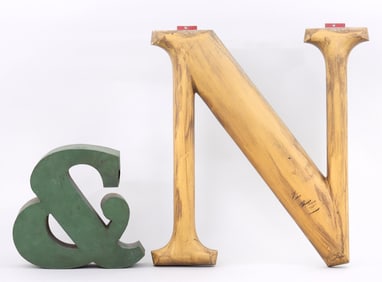 Group of (2) Metal Letters