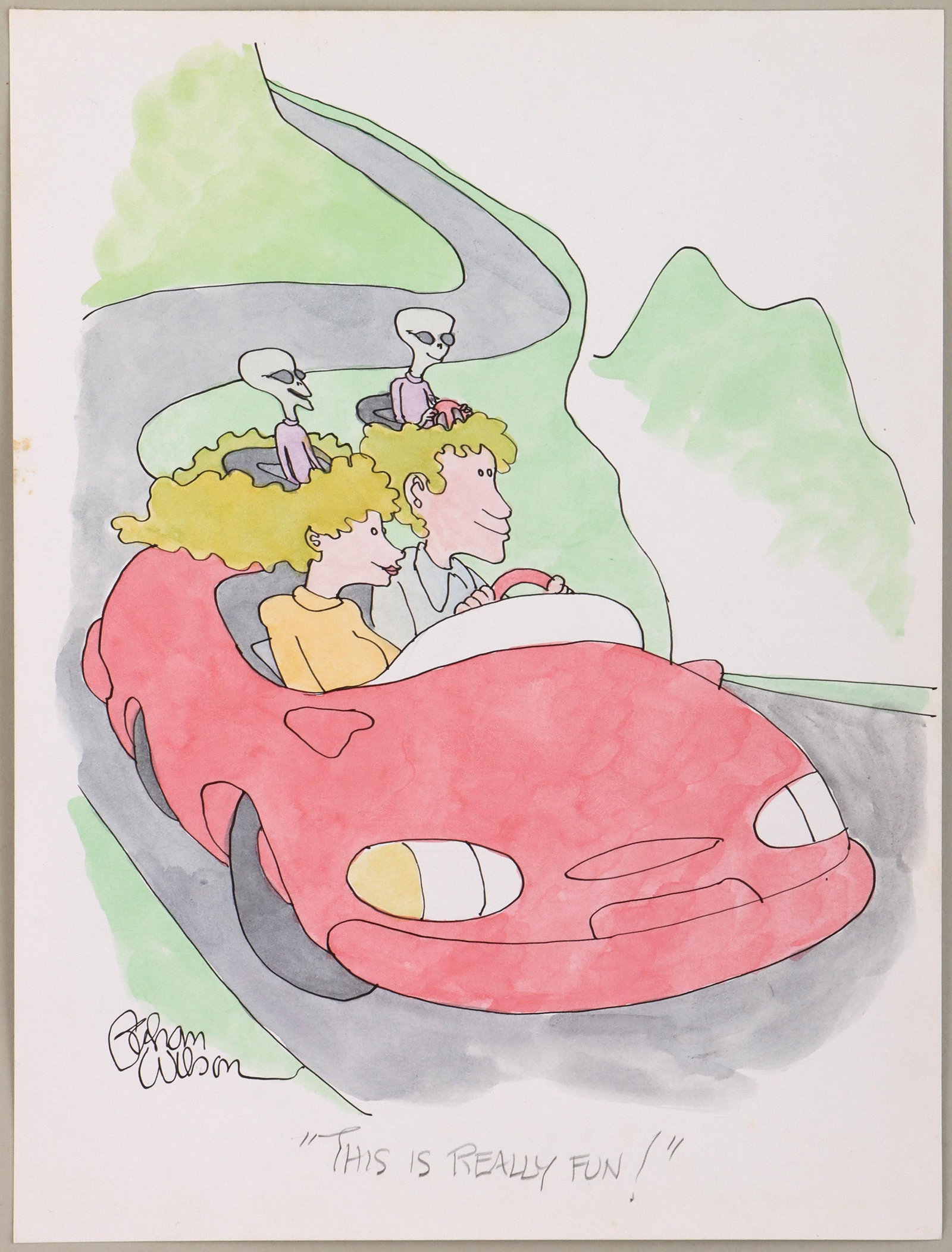 Gahan Wilson (American 1930-2019), ''This is Really Fun!'': Gahan Wilson American, 1930-2019 ''This is Really Fun!'' pen, ink, and watercolor on paper signed lower left. Sheet 12 x 9 in. (30.5 x 22.9 cm.) Published: ''Gahan Wilson's Even Weirder'', Macmillan: 