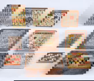 Collection of (6) Wood Alphabet and Building Block Sets