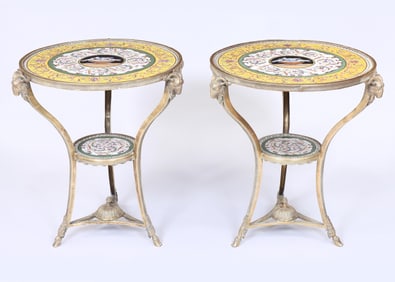 Pair of French Empire-Style Gueridons