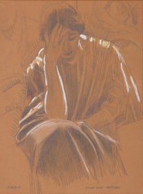 Maurice Denis (French 1870-1943), ''Etude Pour Saint Paul'', 1916, pencil and chalk on paper