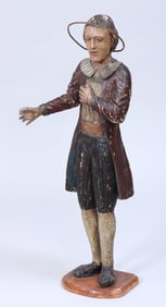 Continental Polychrome Carved Wood Santos