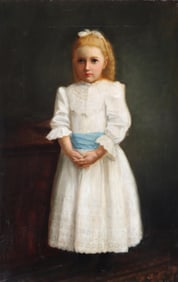 James Jebusa Shannon (British 1862-1923), Portrait of a Young Girl, oil on canvas