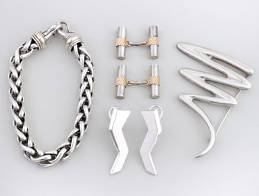 Group of (4) Paloma Picasso and David Yurman Sterling Silver Jewelry