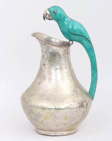 Alfredo Villasana (Mexican 20th century), Water Pitcher with Parrot Handle