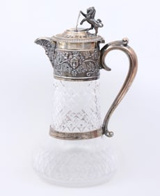 Victorian Sterling Silver-Mounted Claret Wine Jug, Horace Woodward & Co (Edgar Finley & Hugh
