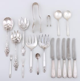 Group of (17) American Sterling Silver Flatware