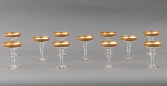 Set of (11) Champagne Coupes