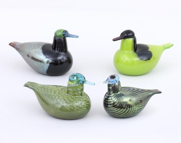 Oiva Toikka (Finnish 1931-2019), Group of (4) Iittala Glass Ducks