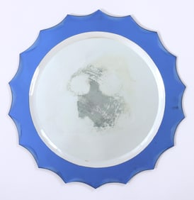Italian Modern Cobalt Blue Sunburst Mirror