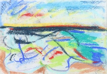 Mary Abbott (American 1921-2019), Untitled (Abstract), pastel on paper