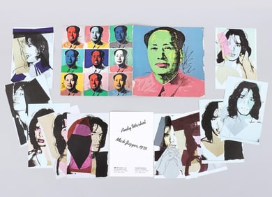 After Andy Warhol (American 1928-1987), set of (2) Castelli Graphics Announcements, offset