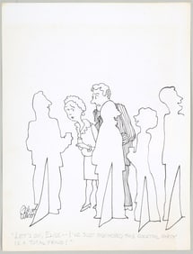 Gahan Wilson (American 1930-2019), "Let's Go, Elise--I've Just Discovered this Cocktail Party is a