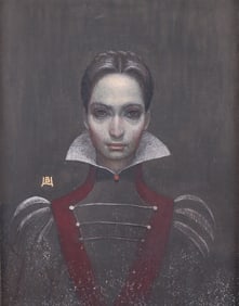 Bruce Hafley (American 1920-2011), Portrait of a Woman, 1958, gouache on paper