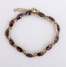 Group of (3) 14k Gold Garnet Jewelry
