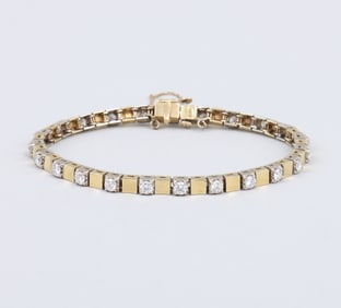 18k Gold Diamond Tennis Bracelet