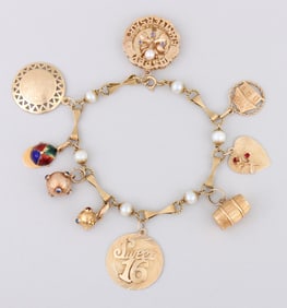 Gold Charm Bracelet
