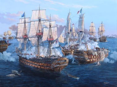 Tom Freeman (American 1952-2015), "Stand to Your Guns" Battle of Trafalgar, 21 October, 1805, 2003,