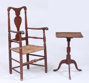 Group of (2) New England Country Queen Anne Furniture