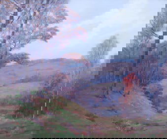 Francis Stillwell Dixon (American 1879-1967), Autumn Landscape, oil on canvas