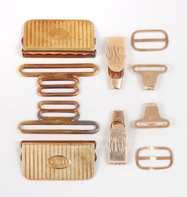 Group of (2) 14k Gold Suspender Hardware Sets