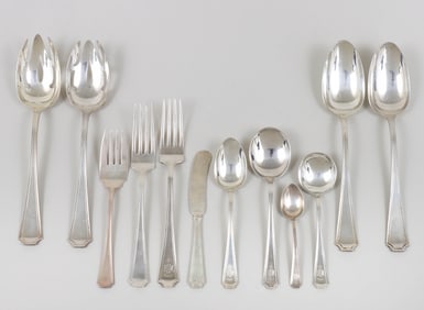 Set of (41) Gorham and William B. Durgin Co. Sterling Silver Flatware in the Fairfax Pattern