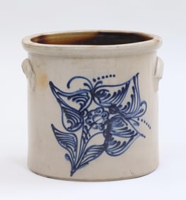 19th Century American Stoneware 5-Gallon Crock