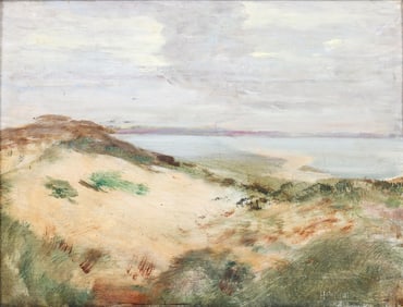 Henry Prellwitz (American, Long Island 1865-1940), "The Point", oil on panel