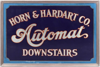Horn & Hardart Co. Reverse-Painted Glass Automat Sign