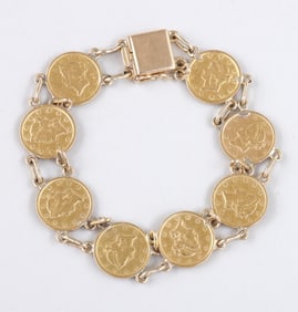Gold Coin Bracelet