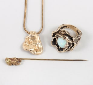 Group of (3) 14k Gold Jewelry